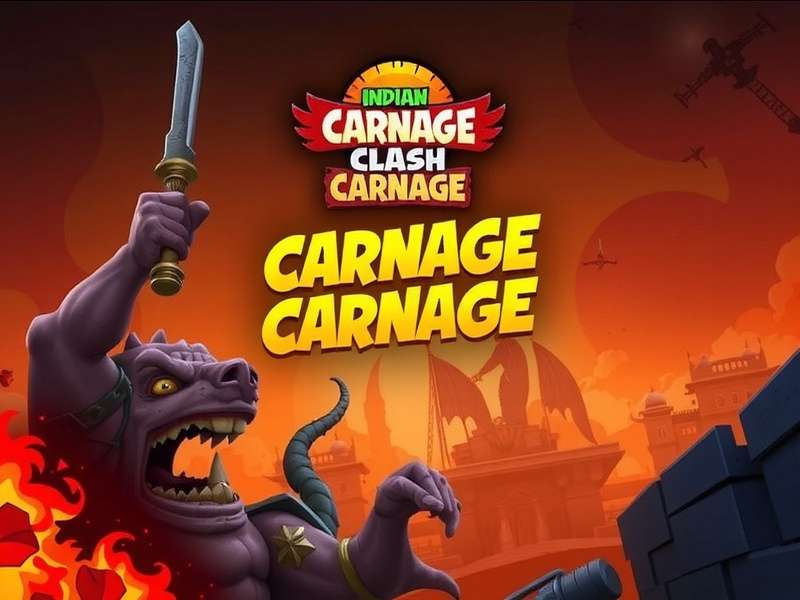 Carnage Clash Indian Carnage Epic Battle Scene Carnage Clash Indian Carnage Game Banner